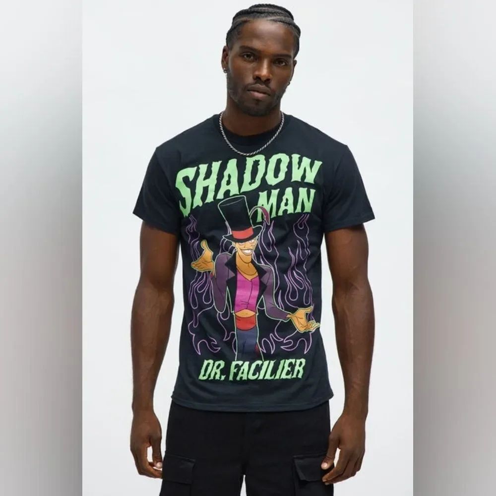 Disney Shadow Man Tee - Black and Purple